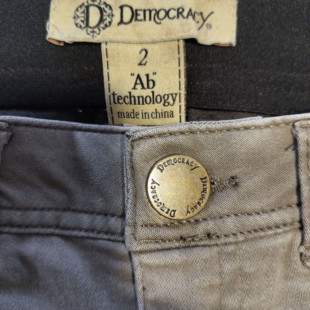 Democracy Gray Ab Solution skinny jeans Size 2 Casual Grunge Edgy - Picture 3 of 7
